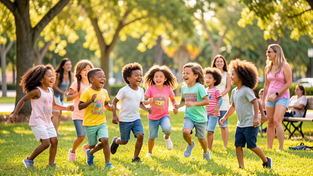 Children playing outdoors