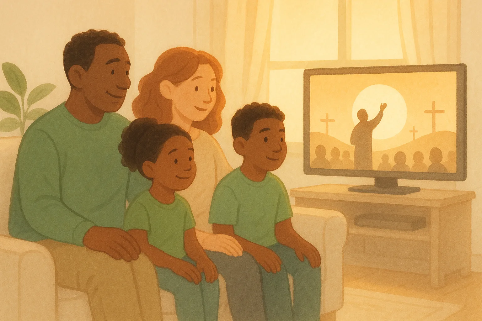 Family listening together